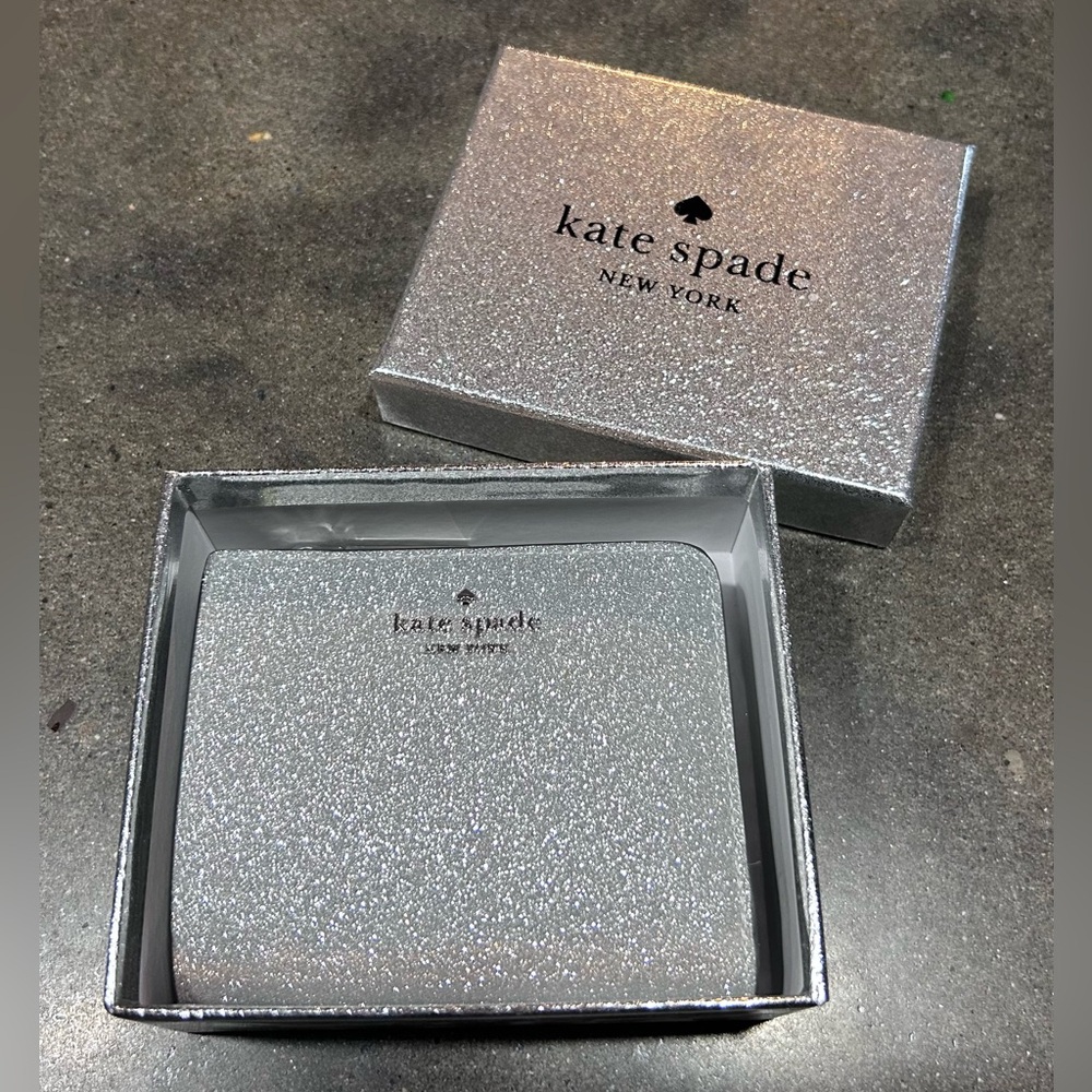 Kate Spade Small Billfold Silver Glitter Wallet